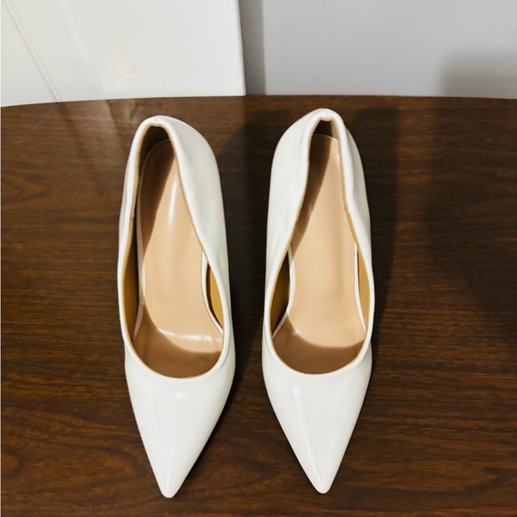 SHEIN White Stiletto Heels with Rhinestone Straps - Picture 2 of 6